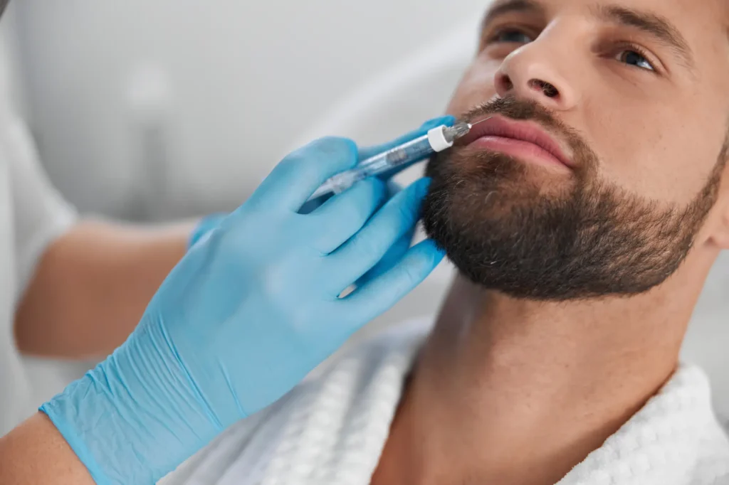Man Getting Filler Injection in Ventura, CA | IWH MedSpa