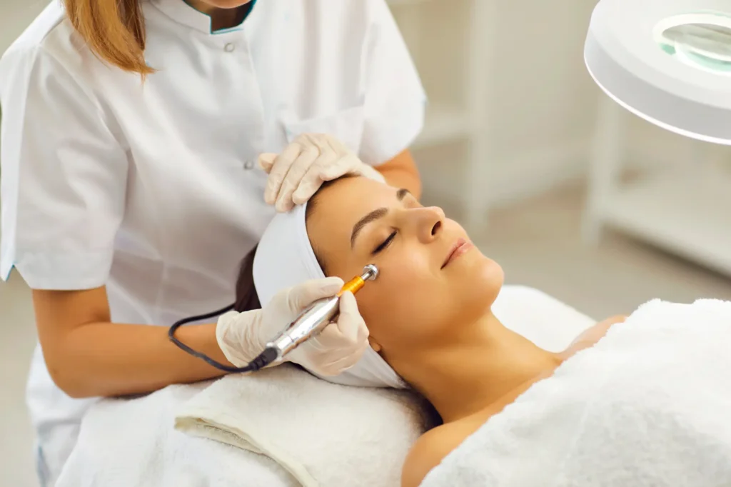 Woman receiving a Tempsures Facial Treatment in Ventura, CA | IWH MedSpa