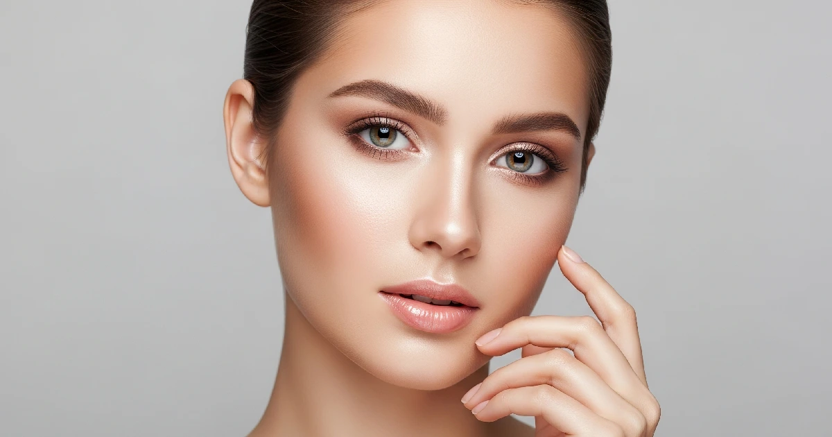 A young woman with glowing skin representing anti-aging skincare in Ventura, CA